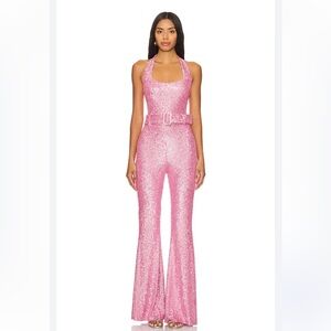 ‼️ISO‼️ Show Me Your Mumu Show Off Jumpsuit in Pink